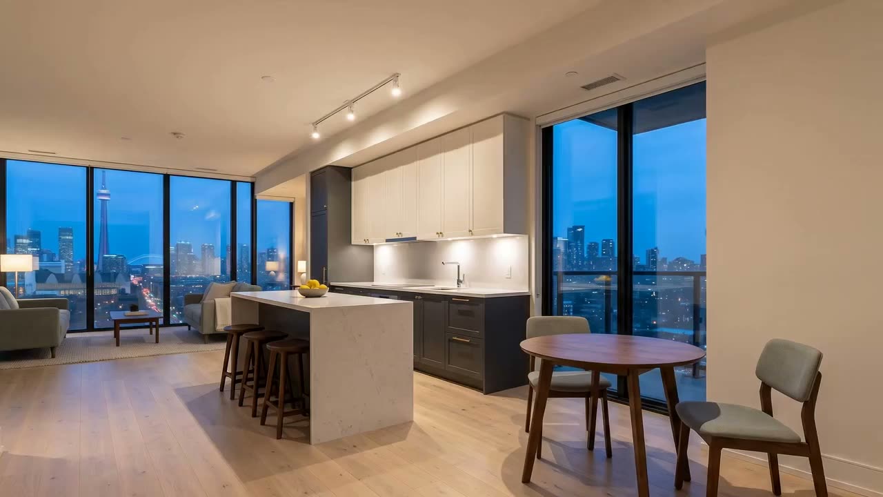 AI-generated apartment kitchen
